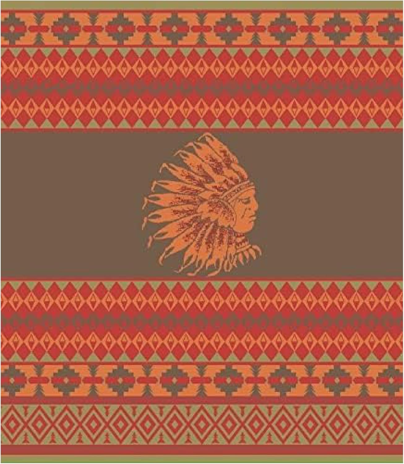 Chief Henry Native American Design Throw - 90" x 90" by Beacon