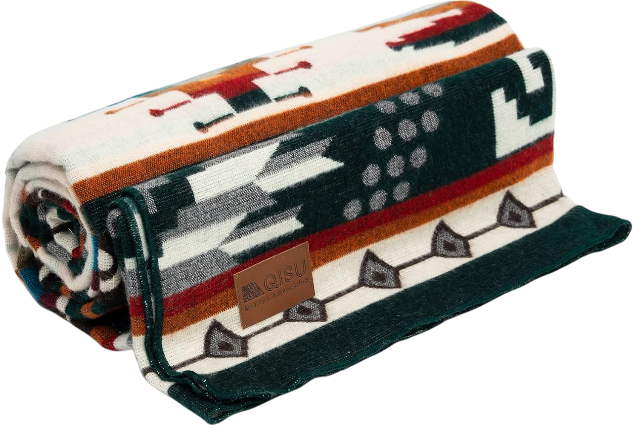 Wool Blanket Throw 94″ x 78″